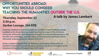 Poster advertising James Lambert's talk