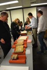 UI Special Collections visit with students and medieval manuscripts expert Erik Kwakkel